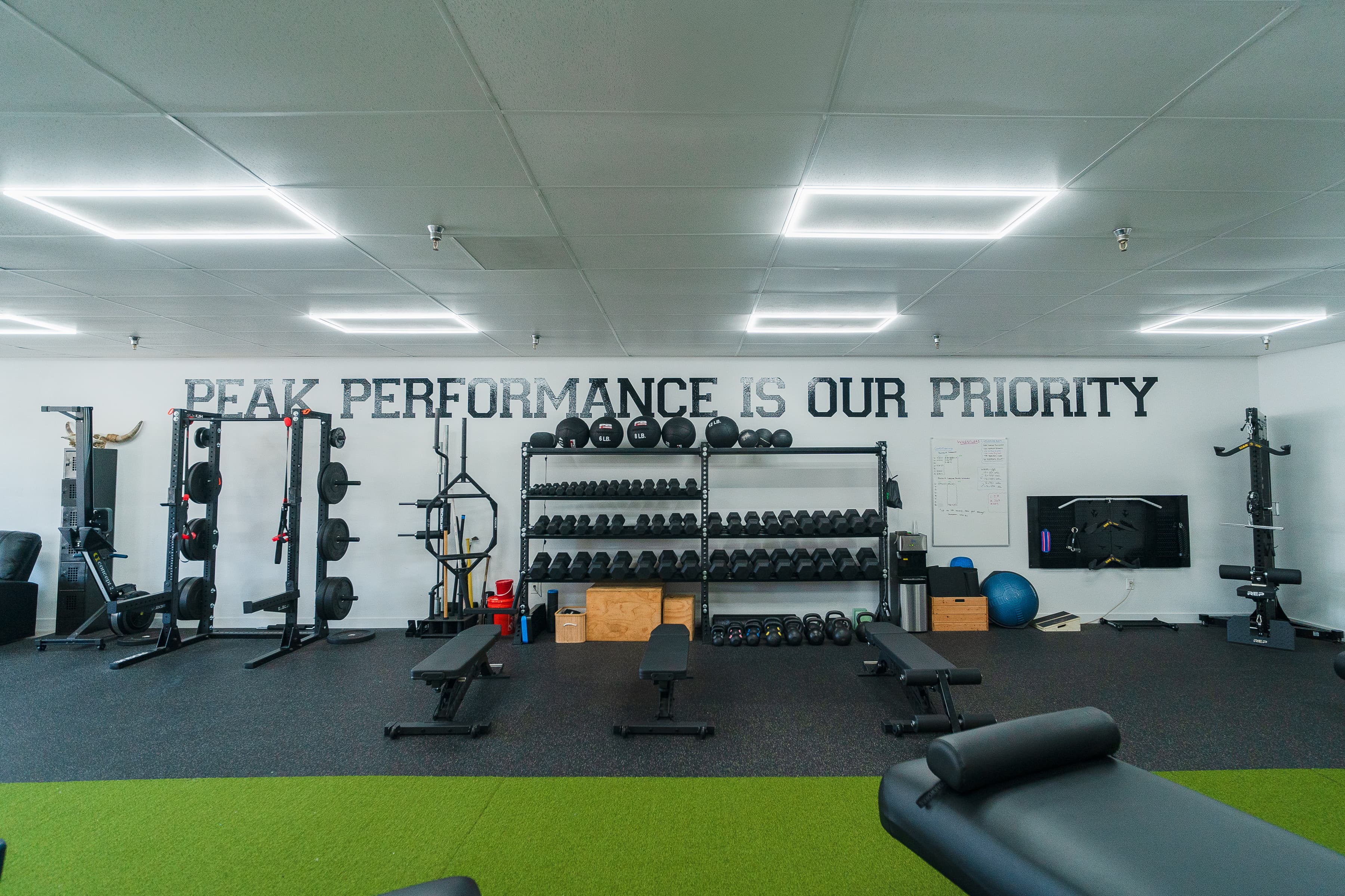 Focused athlete during training